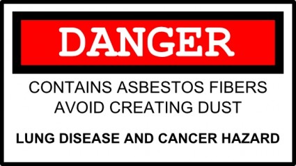 clip art de peligro del asbesto