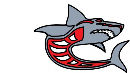 grigio squalo incenerito rosso di ClipArt incenerito