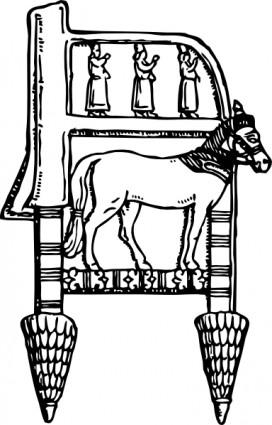 clip art de silla asirio