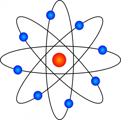 arte de grampo de símbolo do átomo