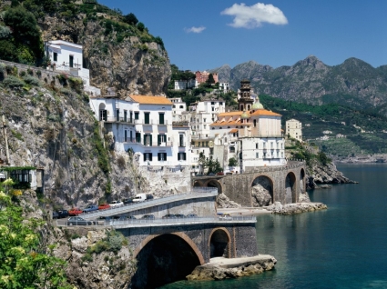 mundo Itália Atrani para papel de parede de costa de amalfi