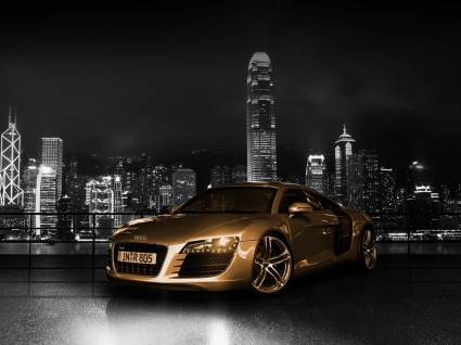 Audi r8 złota tapety audi samochody