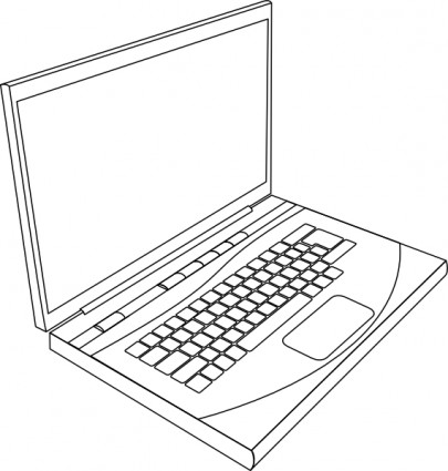 aurium laptop di garis seni klip