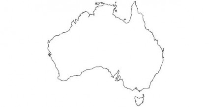 mapa da Austrália