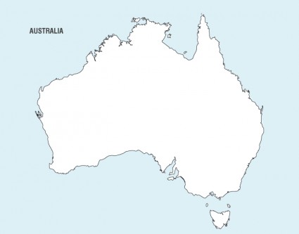 澳大利亞地圖向量