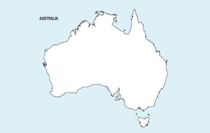 เวกเตอร์แผนที่ออสเตรเลีย