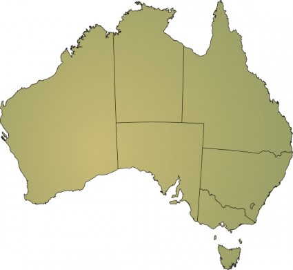 خرائط الأسترالية قصاصة فنية