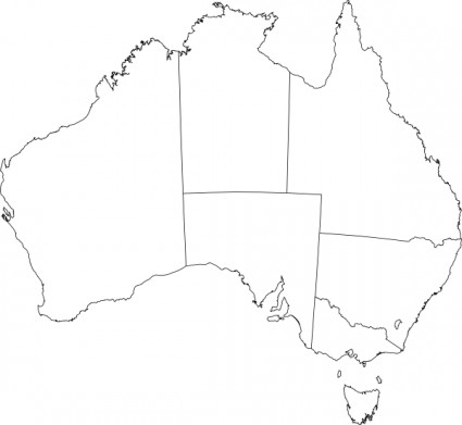 호주 지도 클립 아트
