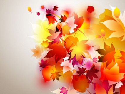 composição de folhas outono