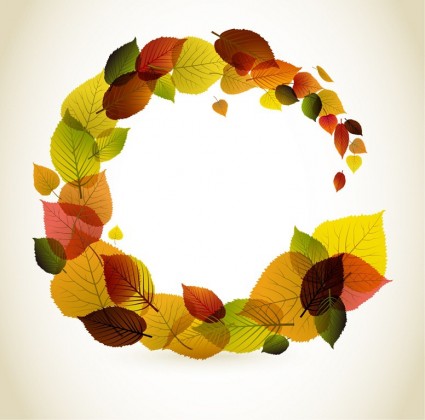 hojas de otoño gráfico vectorial