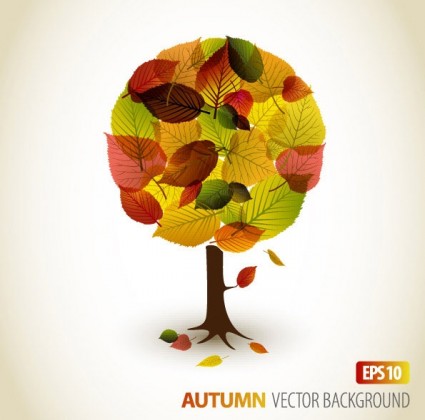 daun musim gugur vektor desain grafis