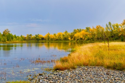 musim gugur tepi Sungai