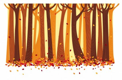 musim gugur pohon dan daun latar belakang