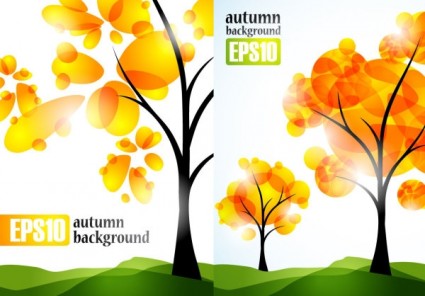 vector de árboles de otoño