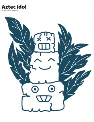vettore idolo azteco