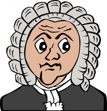 Bach busto cartoon clip-art