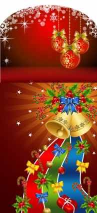 ベクトルの背景とクリスマス ツリーの装飾