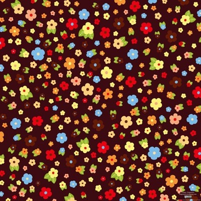 Hintergrund Cartoon flowers and leaves Vektor