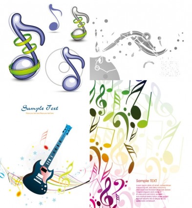 Background Musical Elements Vector