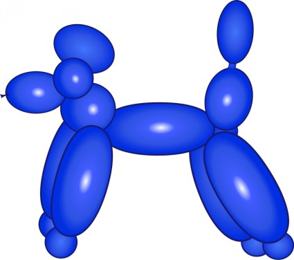 cane di palloncino blu