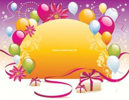 Balloon Gift Card Background Vector