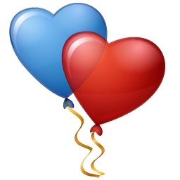 corações de balões