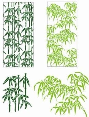 vector de hojas de bambú