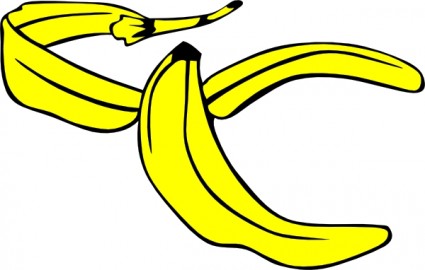 香蕉果皮剪貼畫