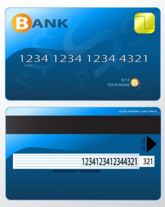 vector fina de la tarjeta de Banco