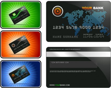 Bank Card Template Vector