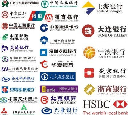 銀行のロゴのベクトル