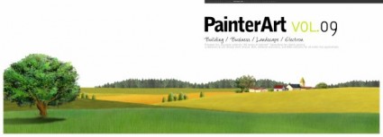 Banner illustrator paisaje psd capas