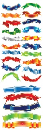 variedad de vector de Banner de cintas cintas