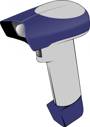 clip art de código de barras escáner de mano
