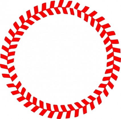 Baseball Stiche in einem Kreis-Vektor