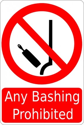 bashing proibido sinal clip-art