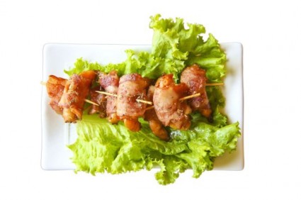 rouleaux de crevettes bacon basilic image de haute définition de format png transparent