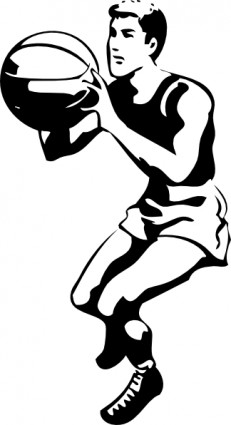لاعب كرة السلة قصاصة فنية