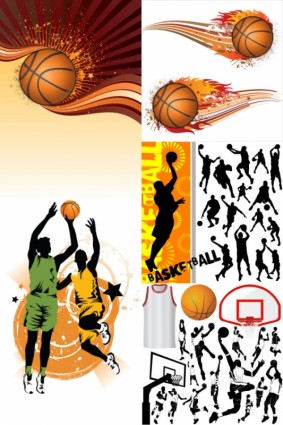 vettoriale silhouette basket