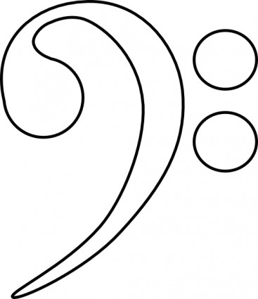 Bass clef clipart