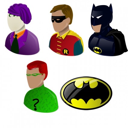 pack de iconos de los iconos de vista de Batman