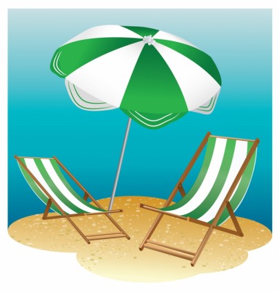 沙灘椅和陽傘