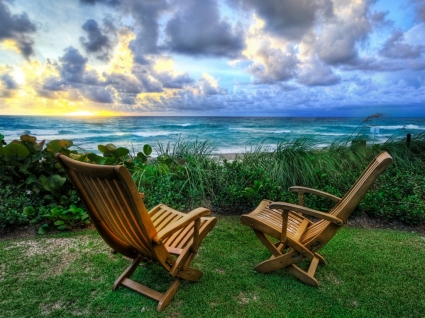 sillas de playa wallpaper naturaleza de alto rango dinámico