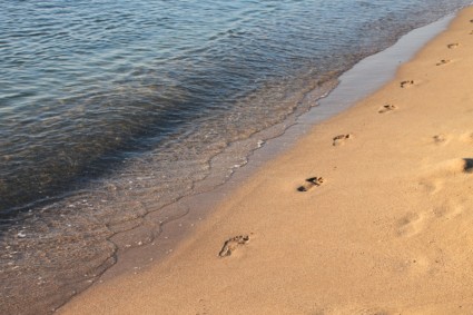 Strand Fußabdrücke mamaia