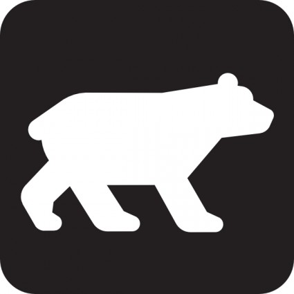 oso viendo negro clip art