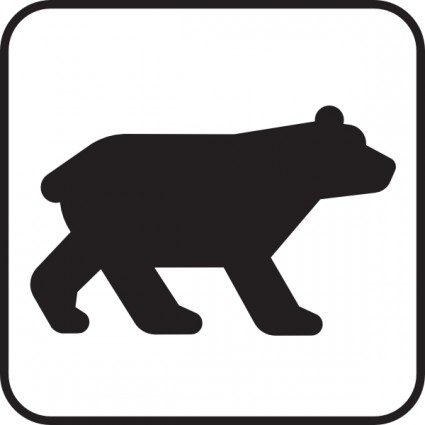 oso viendo blanco clip art