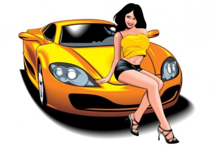 Beautiful And Pretty Sports Car Vector