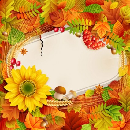 美しい秋の写真の背景のベクトル