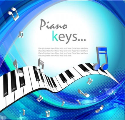 Güzel plan piyano tuşları vektör