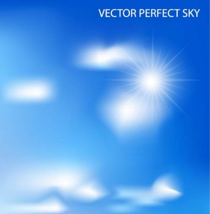 vector hermoso cielo azul